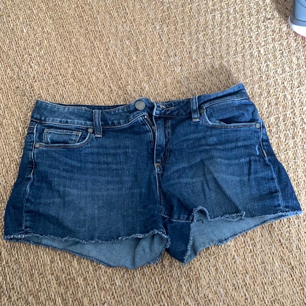 Paige blue denim shorts